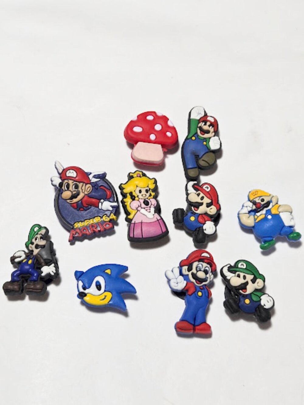 Lot of 10 Super Mario Brothers Croc Shoe Charms